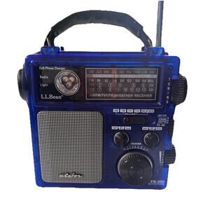 Hand-Crank ETON FR300 AM/FM/TV-VHF Radio NOAA Weather Emergency Blue